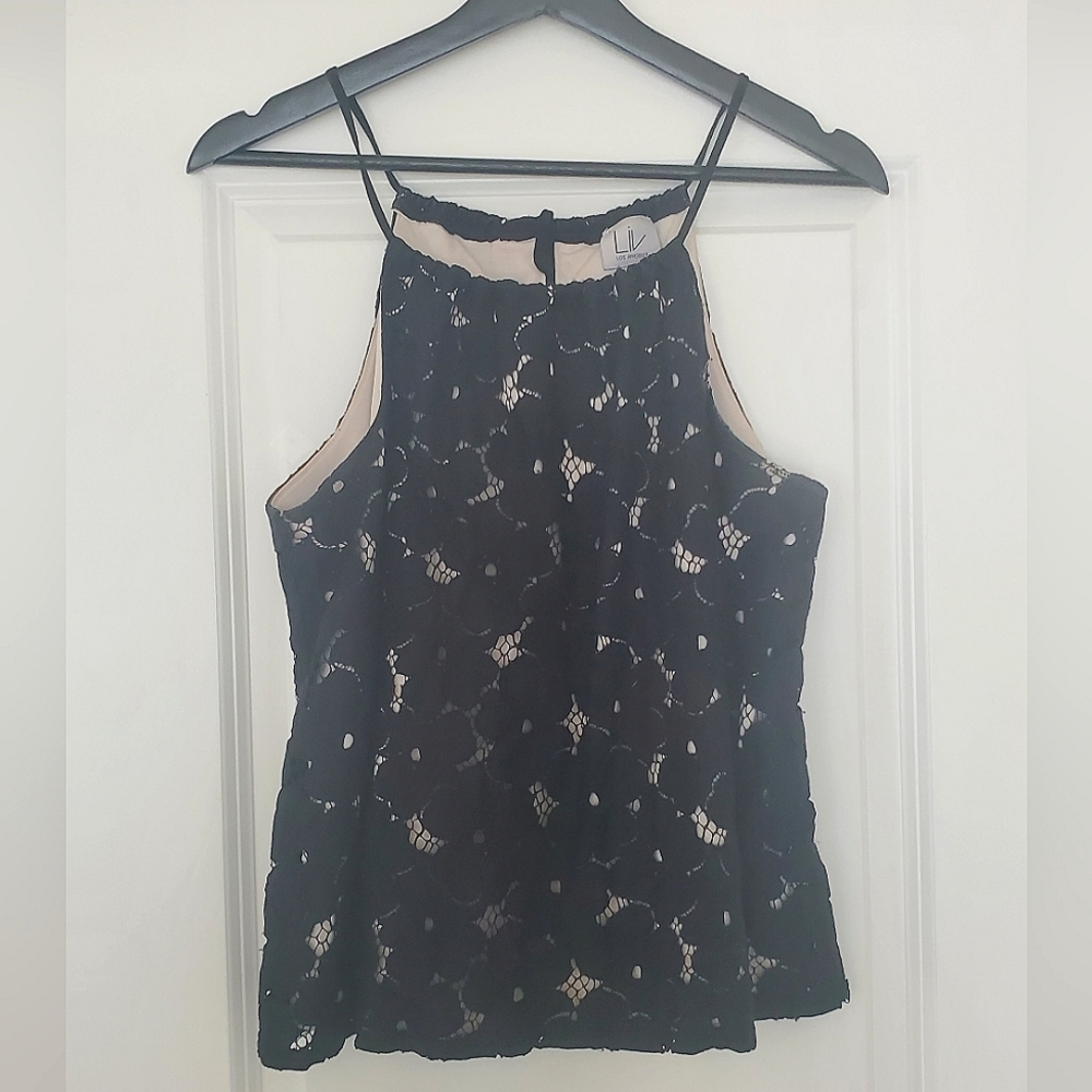 Liv LA Anthropologie Floral Lace Tank